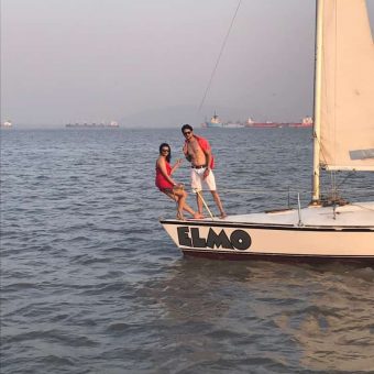 Sailing at Gateway of India, Mumbai (J24 Class Sailboat)
