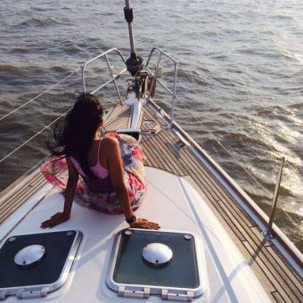 Jeanneau 45 yacht on charter at Gateway of India, Mumbai.