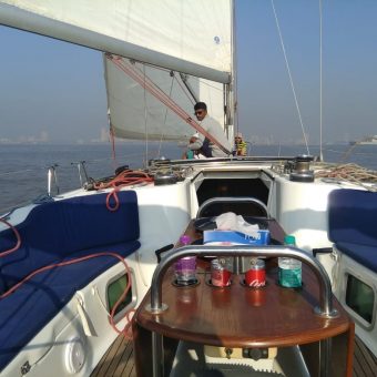 Jeanneau 45 yacht on charter at Gateway of India, Mumbai.