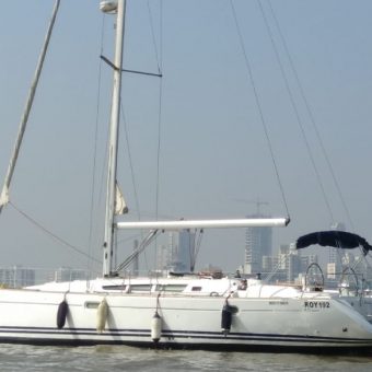 Yacht Sailing in Mumbai at Gateway of India. Jeanneau 45 Yacht.
