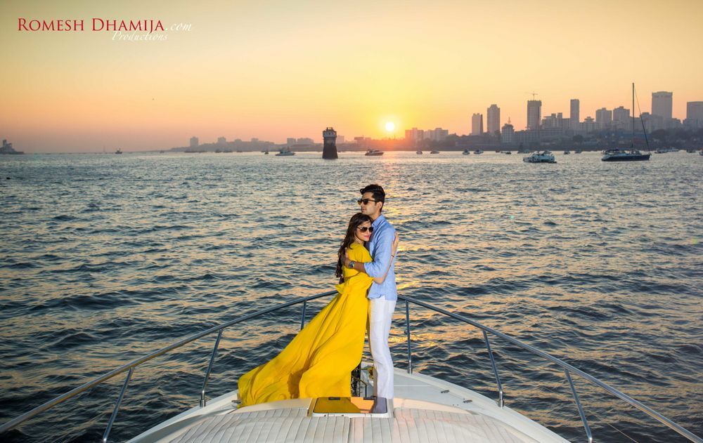 Pre-Wedding Photoshoot on a Yacht in Mumbai