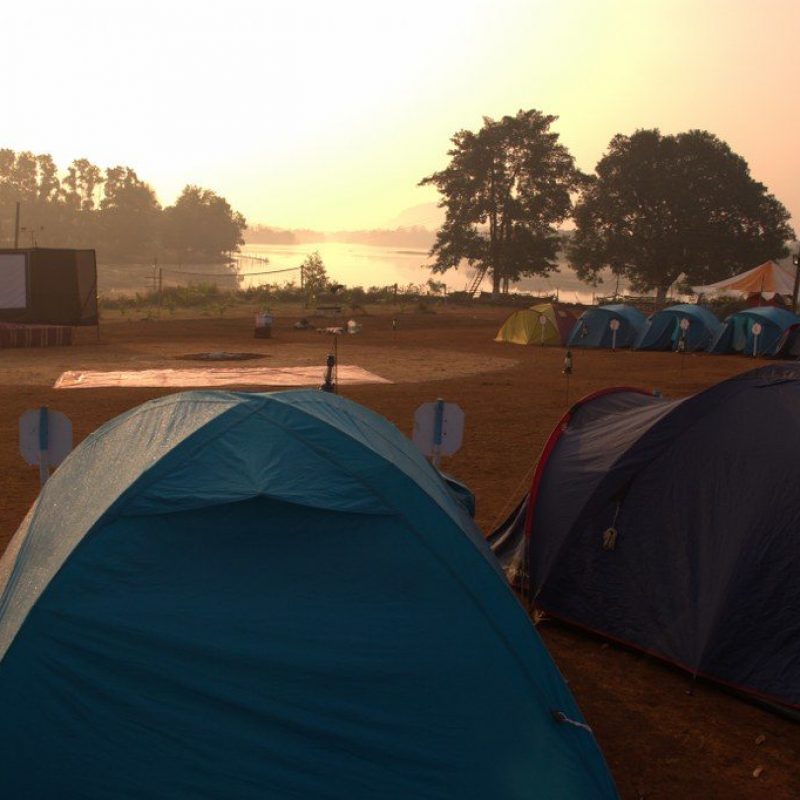 Camping in Alpine Tents at Z-Bac Adventures Kolad