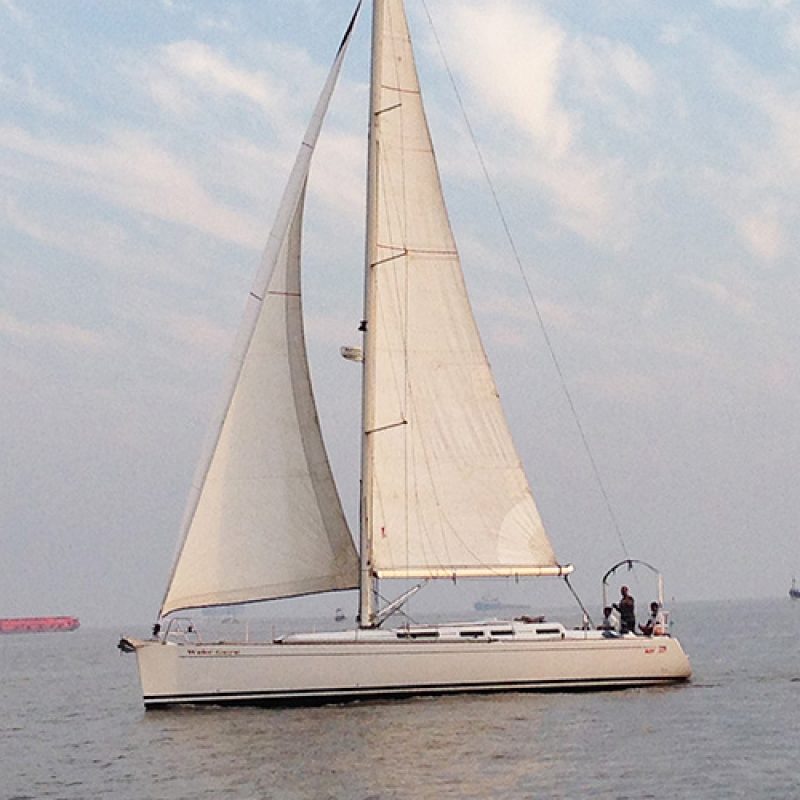 Sailing at Gateway of India, Mumbai, Grand Soleil 45 Yacht