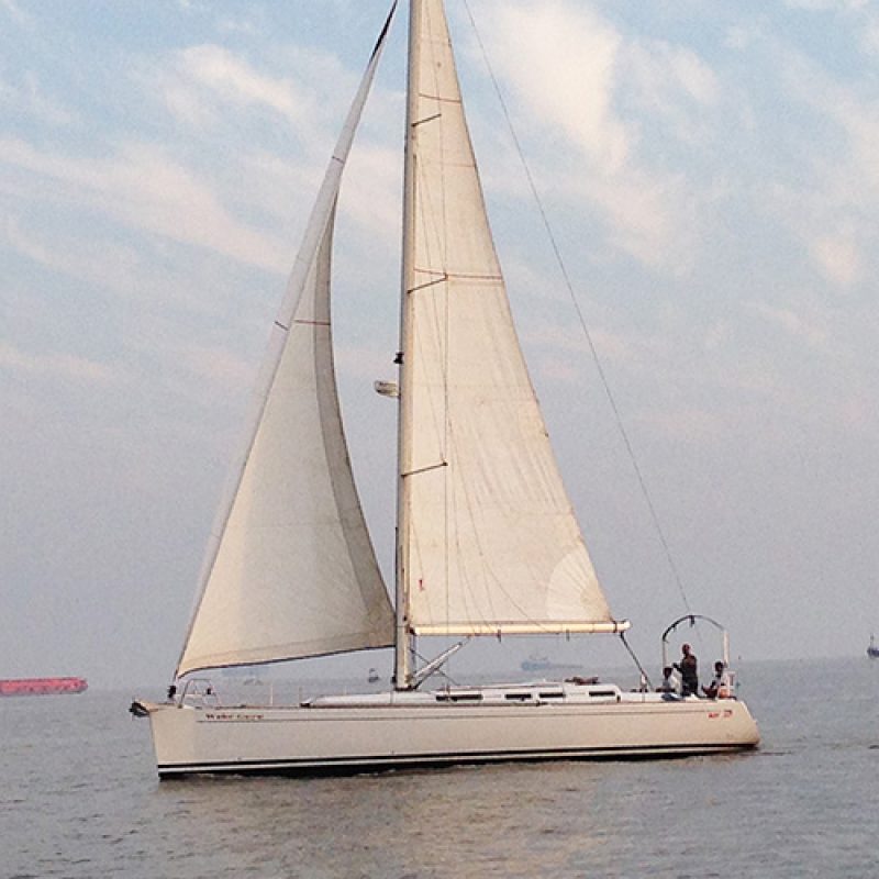 Sailing at Gateway of India, Mumbai, Grand Soleil 45 Yacht