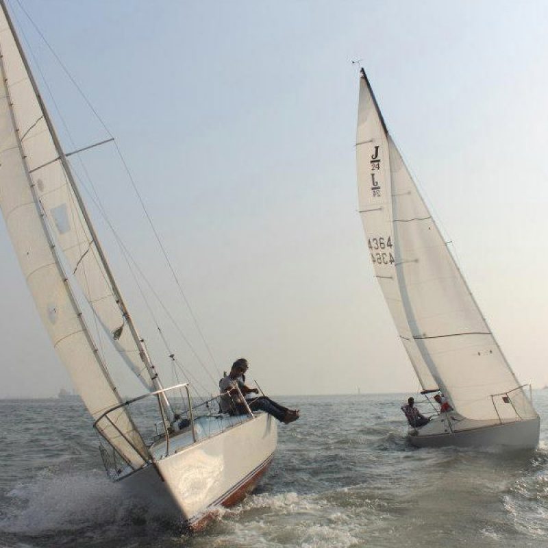 Sailing at Gateway of India, Mumbai (J24 Class Sailboat)