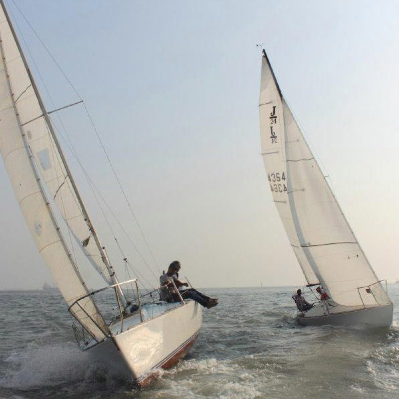 Sailing at Gateway of India, Mumbai (J24 Class Sailboat)