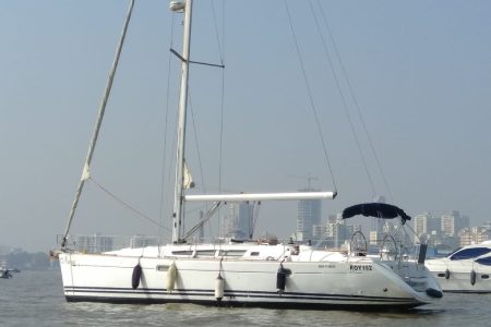 Yacht Sailing in Mumbai at Gateway of India. Jeanneau 45 Yacht.