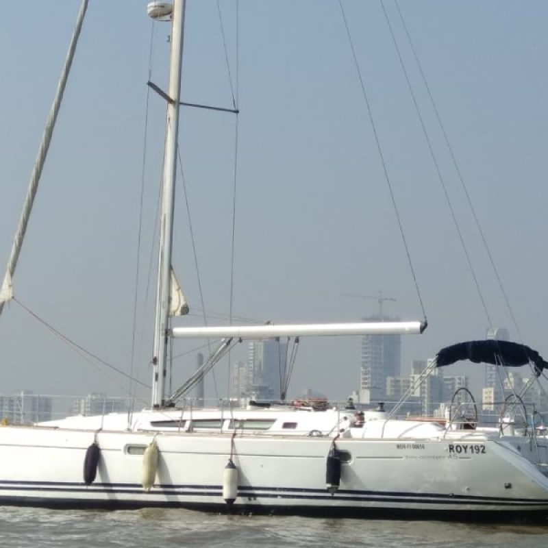 Yacht Sailing in Mumbai at Gateway of India. Jeanneau 45 Yacht.